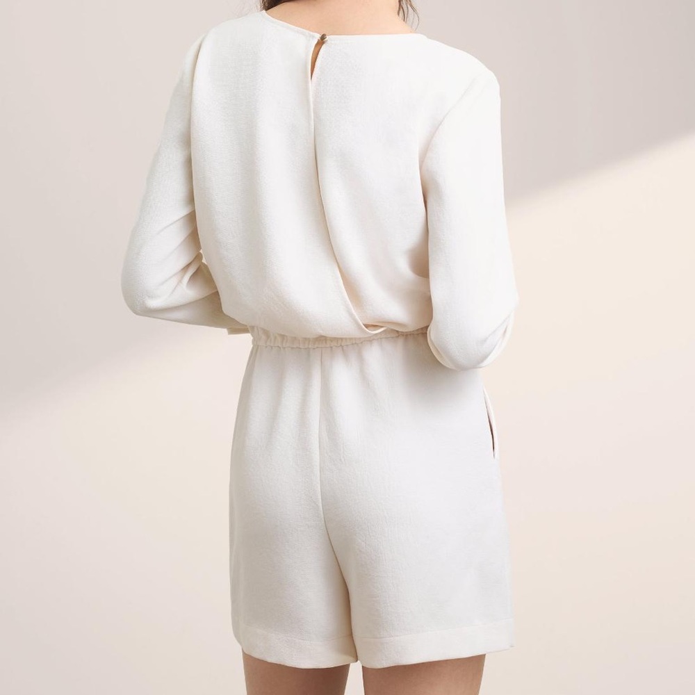 Wilfred Cream Long Sleeve Romper